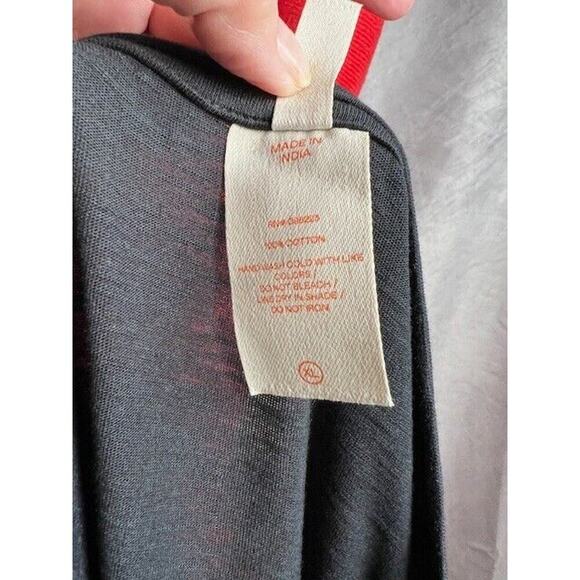 Freely Women's Missy V Neck Slit Tunic Cover Up XL Black XL NWT - Picture 8 of 10